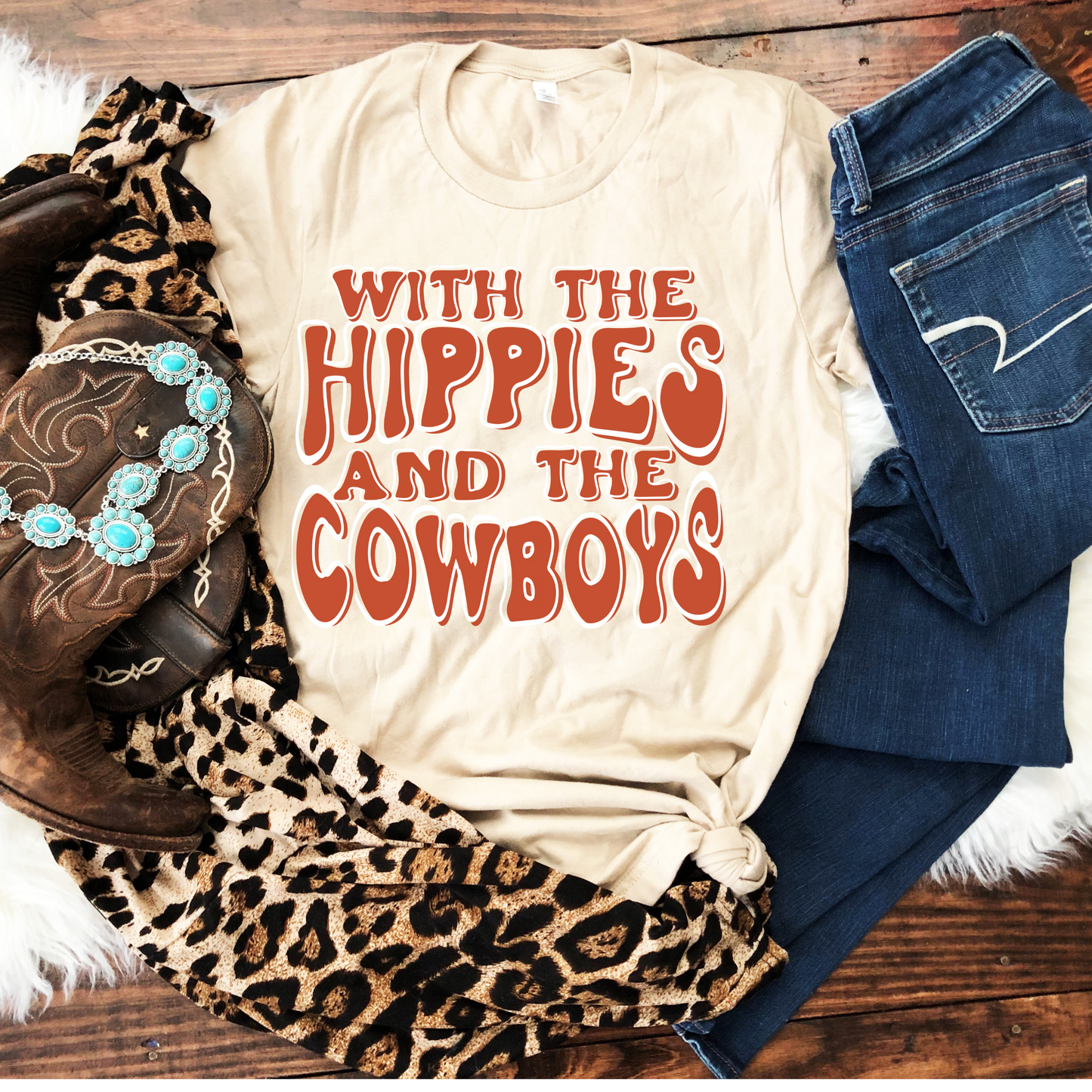 Hippies and the Cowboys Graphic Tee
