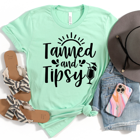 Tanned and Tipsy Graphic Tee