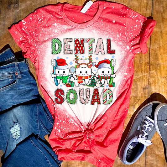 Dental Squad Christmas Tee Red