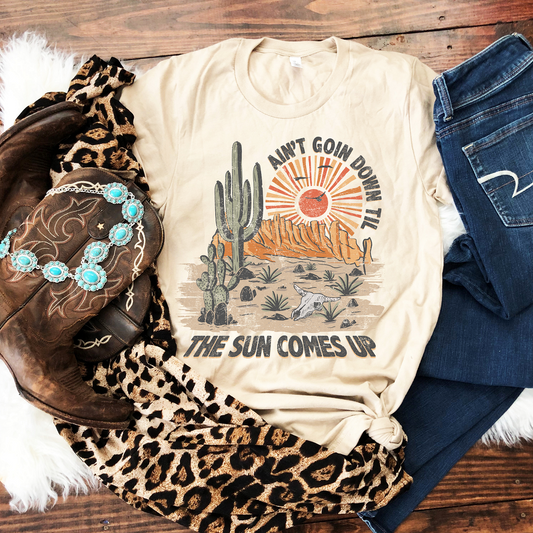 Til The Sun Comes Up Western Graphic Tee