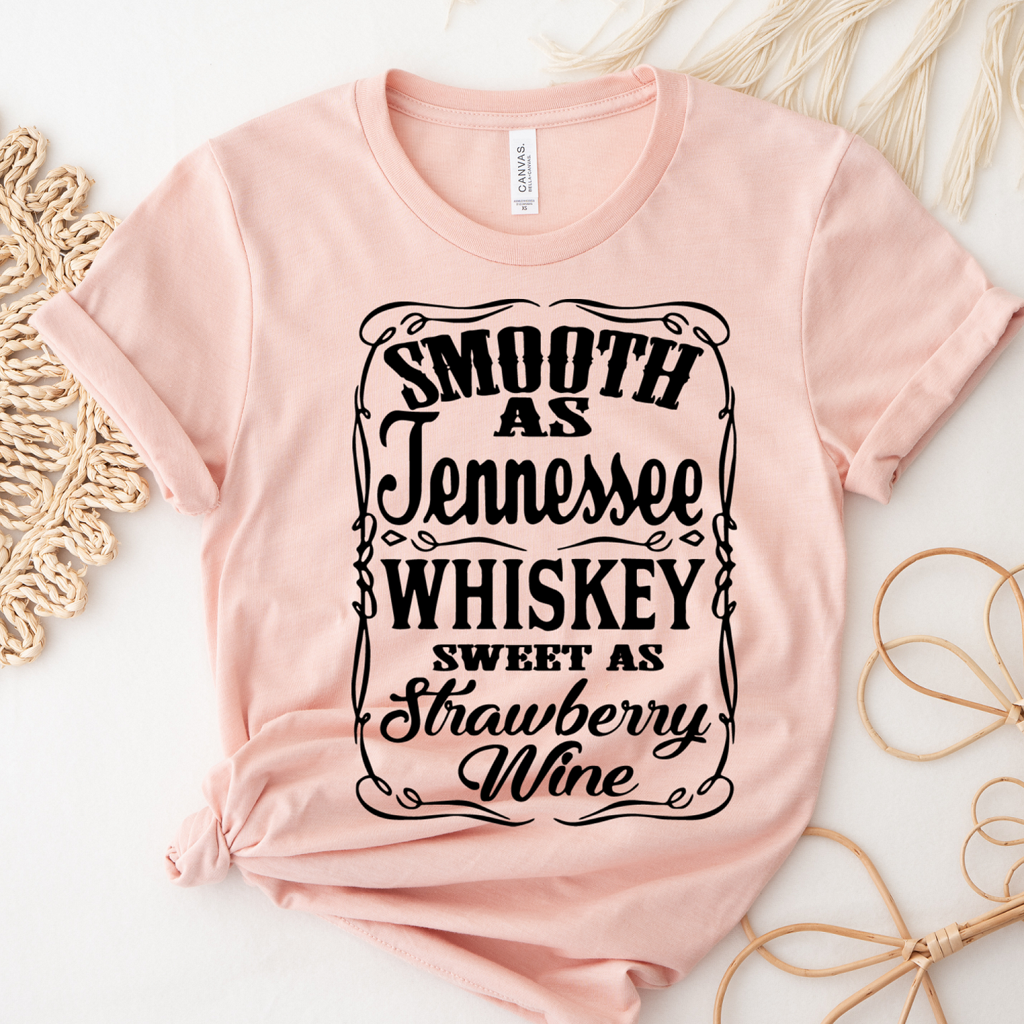 Smooth As Tennessee Whiskey Peach Graphic Tee
