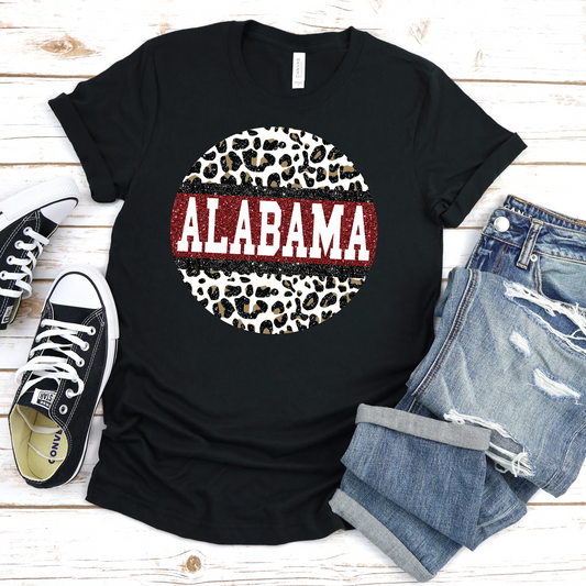Alabama Leopard Graphic Tee