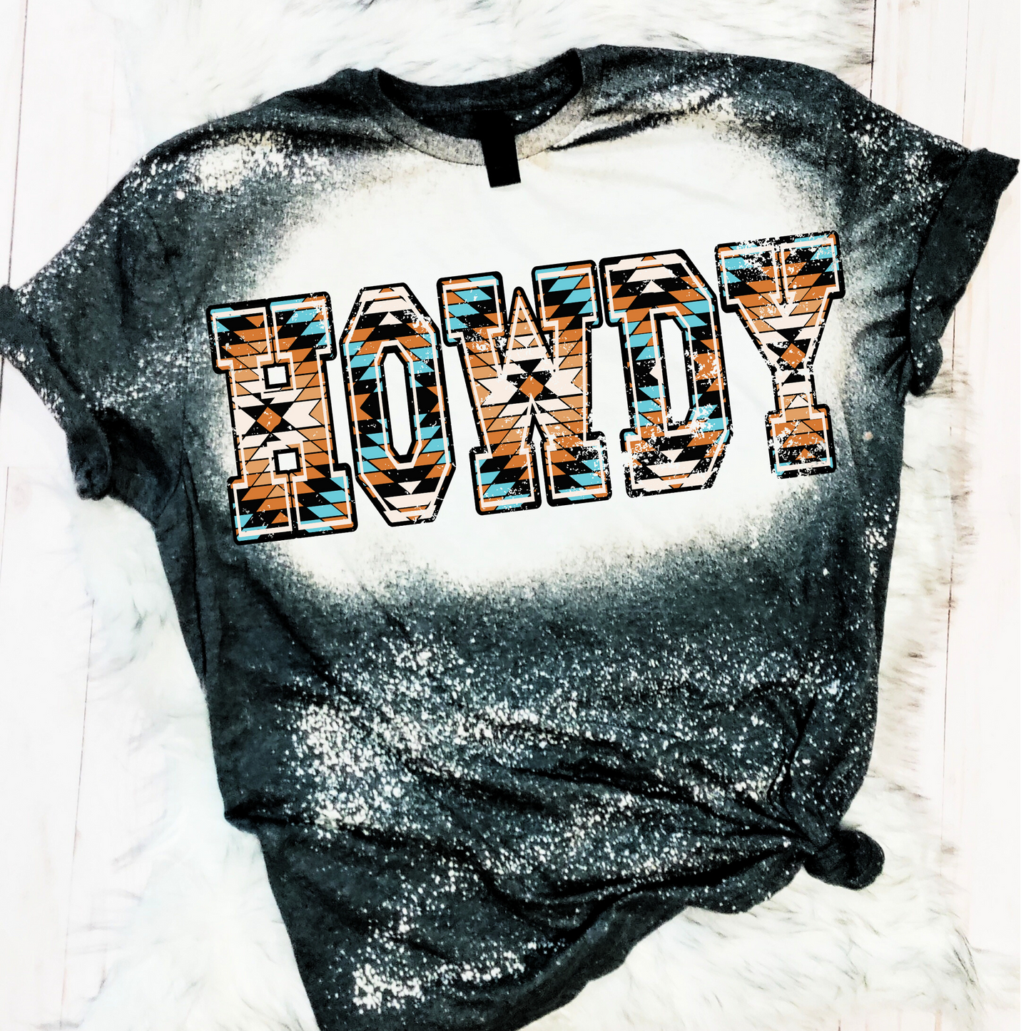 Howdy Aztec Bleached Tee