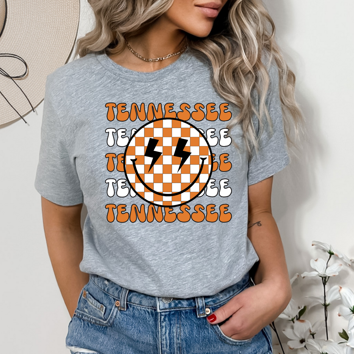 Tennessee Lightning Bolt Stacked Graphic Tee