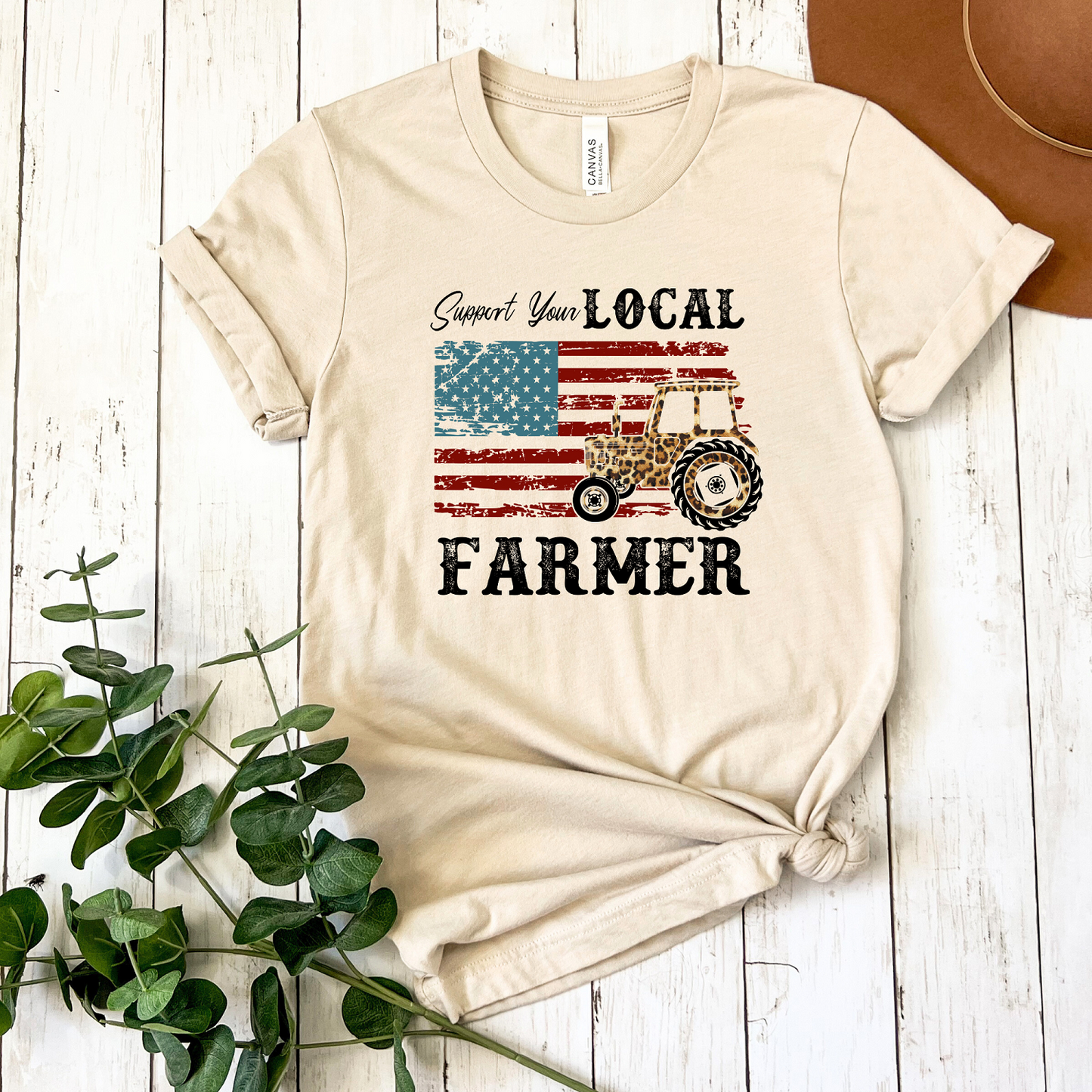 Support Farmer Tractor Graphic Tee