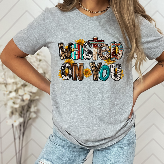 Wasted on You Wallen Western Graphic Tee