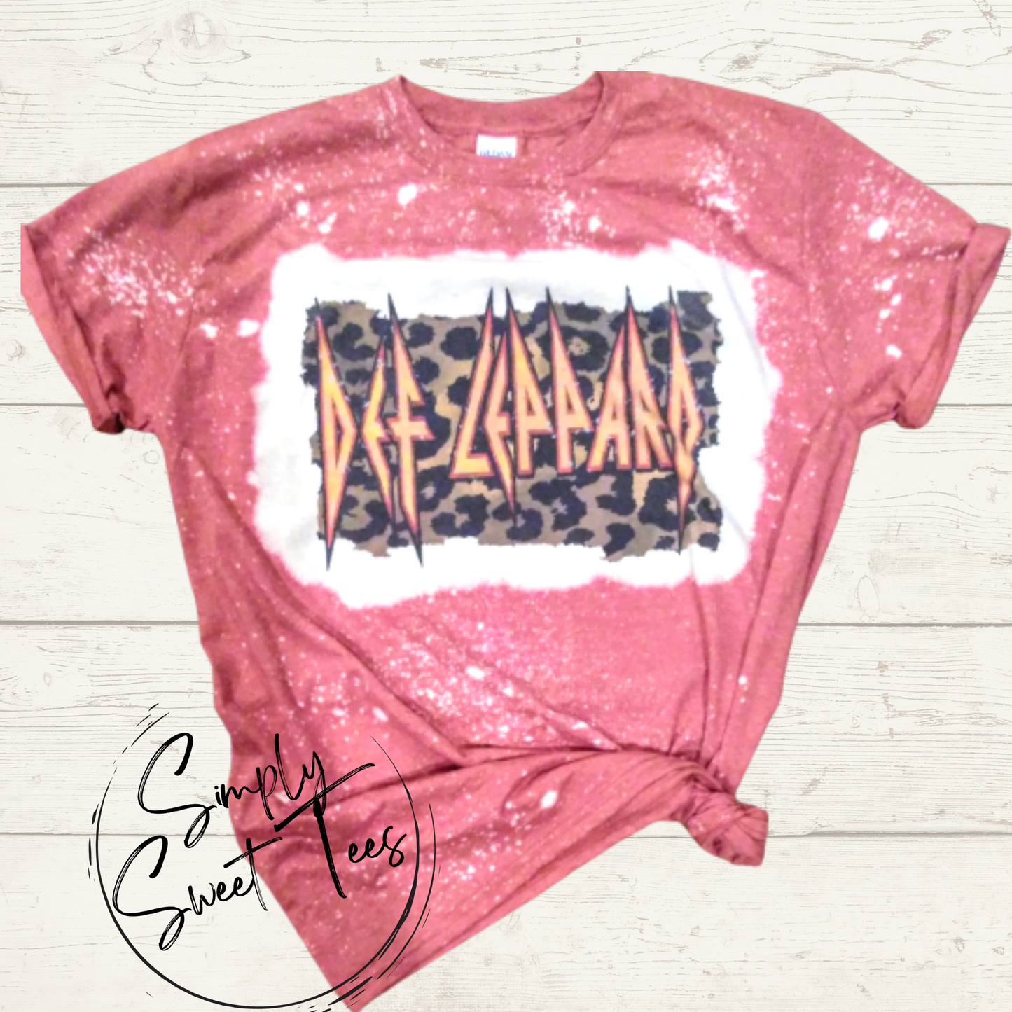 Def Leppard Bleached Cardinal Red