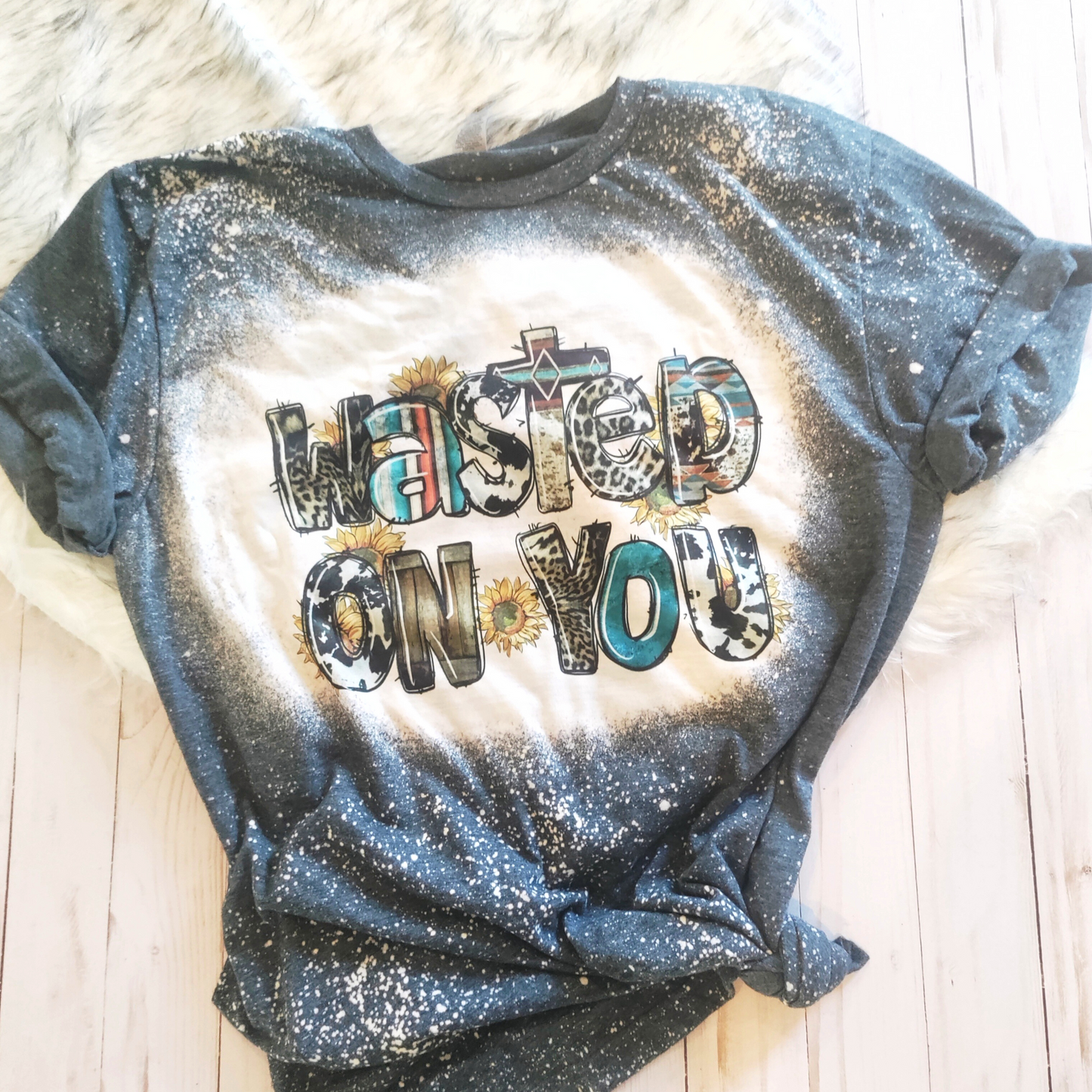 Wasted on You Bleached Tee
