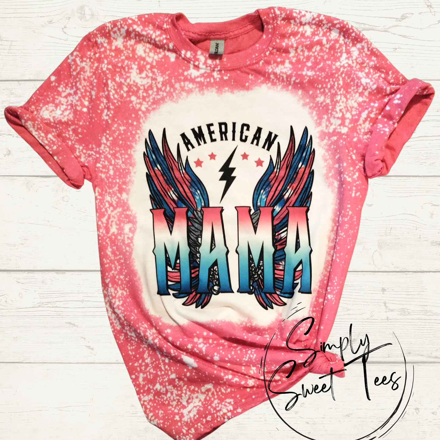 American MAMA Bleached Red