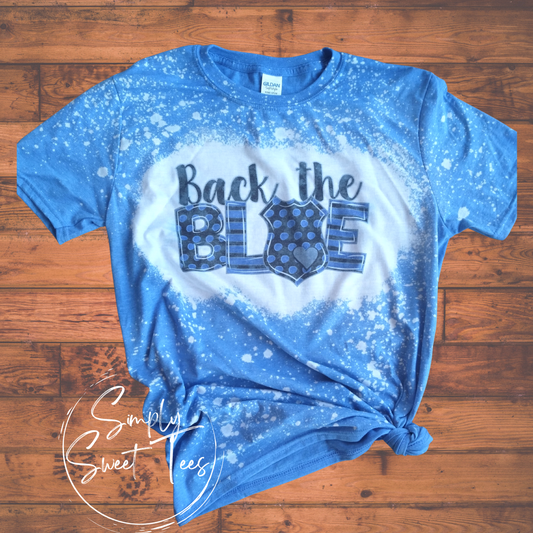 Back The Blue Bleached Royal